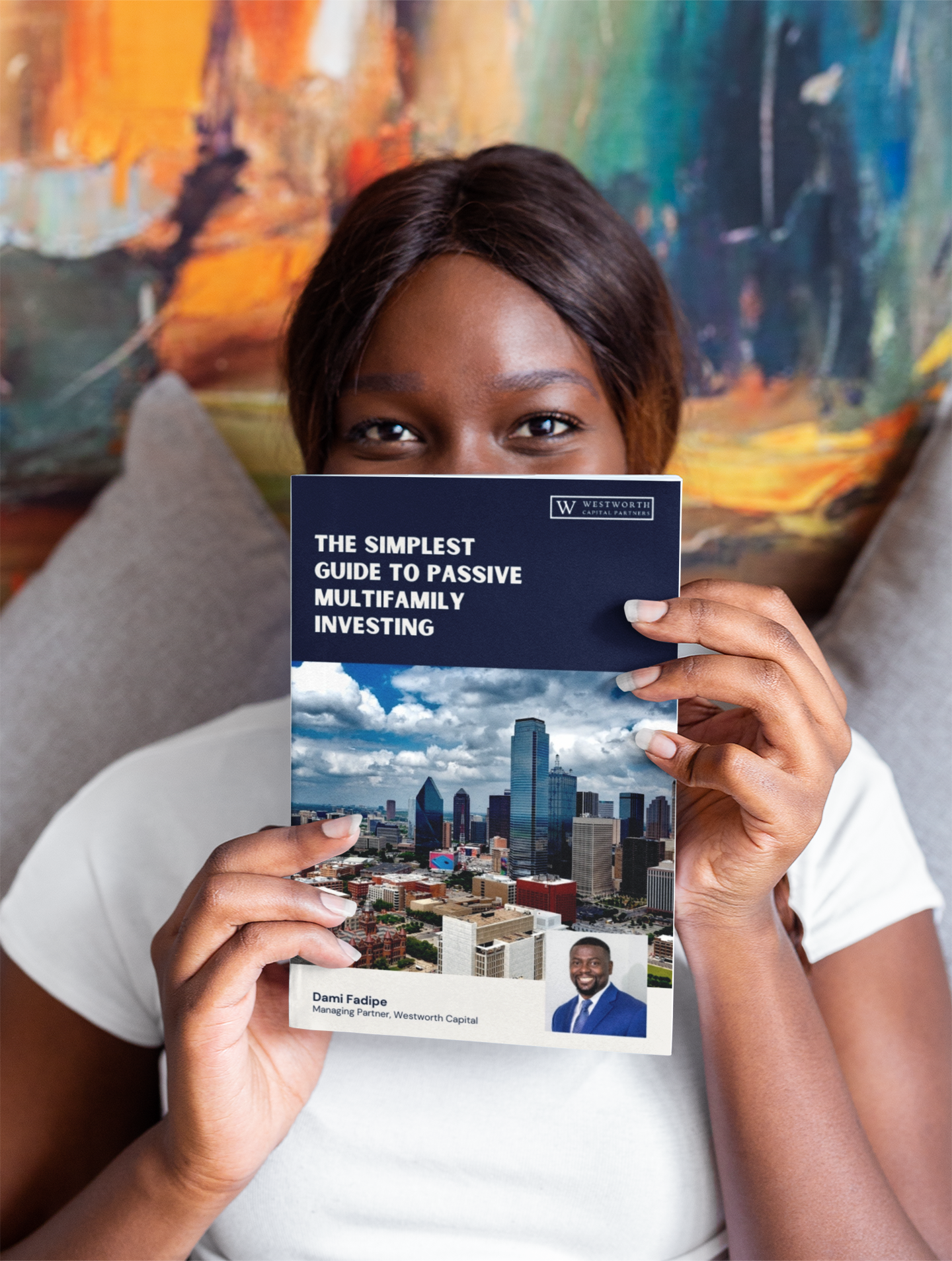 mockup-of-a-woman-holding-an- investing-book-up-to-her-face-23693
